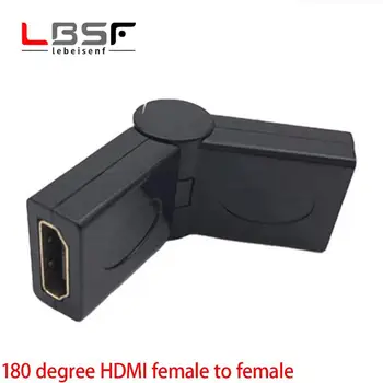 1 шт. адаптер HDMI от женщины к женщине на 180 градусов HDMIF поворот HDMIF прямо через локоть поворот адаптера на 90 градусов
