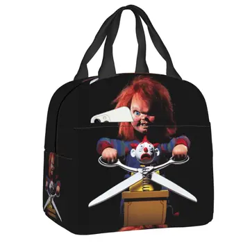Сумка для ланча Horror Killer Chucky для мужчин и женщин, сумка-холодильник с теплой изоляцией для детских игр, ланч-бокс для студентов, школьной работы, сумки для пикника