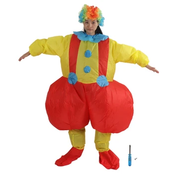 Надувной костюм клоуна для взрослых, шляпа с большой задницей, усиленная строчкой, водонепроницаемый Костюм клоуна для взрослых для активного отдыха