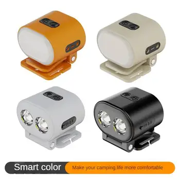 Индукционный фонарь для ночной рыбалки, фара, USB-зажим для зарядки, Светодиодная кепка, Водонепроницаемая кепка, Уличная Переносная лампа