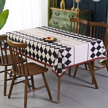 Настольный коврик, водонепроницаемая и маслостойкая скатерть для чайного столика, прямоугольная моющаяся скатерть, декоративная ткань