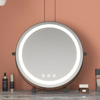 Умное зеркало для макияжа Настольное зеркало для переодевания в студенческом общежитии со светодиодной подсветкой Домашняя красота