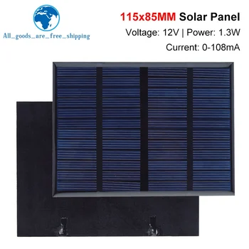 Мини-Солнечная Панель TZT 12V 1.3 W Стандартная Эпоксидная Поликристаллическая Кремниевая Батарея DIY Модуль Зарядки Солнечной Батареи Зарядная Плата