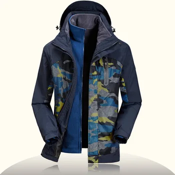 Осень/Зима 2023, Новая мужская сменная куртка, комплект из двух предметов со съемной шляпой, свободные Три в одном