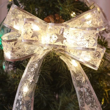 Рождественские огни из светодиодной ленты Создают романтическую атмосферу Световой шнур для упаковки рождественских подарков для новогоднего украшения вечеринки