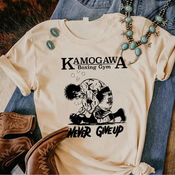Футболки Hajime No Ippo, женские дизайнерские футболки, женская уличная одежда из манги 2000-х годов