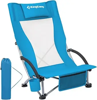 Пляжный стул Складной портативный легкий рюкзак из 2 предметов Стул для взрослых с подстаканником Карманная сумка для переноски для кемпинга на открытом воздухе C