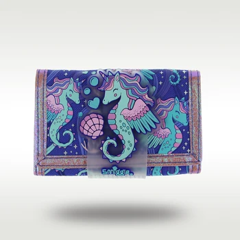 Австралия Оригинальный детский кошелек Smiggle Blue Seahorse Wallet, кожаная сумка для карт, кошелек для монет, оригинал высокого качества