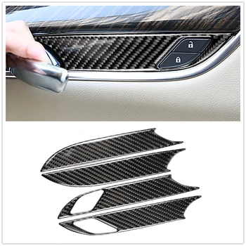 Для Cadillac XT5 2016-2023 Отделка рамы внутренней дверной ручки из углеродного волокна