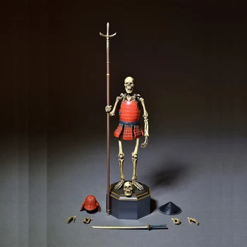 Популярный KT-010 Gaikotsu Samurai Skeleton Warrior Цветная Версия Takeyashiki Jizai Okimono 15 см Фигурка Модель Игрушки