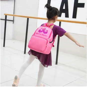 Розовая балетная школьная сумка Рюкзак Водонепроницаемые балетные танцевальные сумки для девочек Подарок для детей-балерин