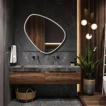 Легкая роскошь, современный простой настенный шкаф для ванной комнаты, Комбинированный дизайн, Индивидуальная настройка шкафа для раковины