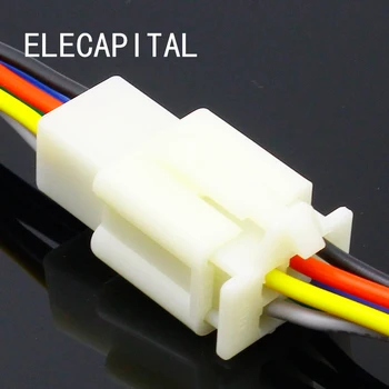 1 комплект 6-контактных разъемов для электрических проводов, комплект штекеров, автоматические разъемы с кабелем/общая длина 21 см