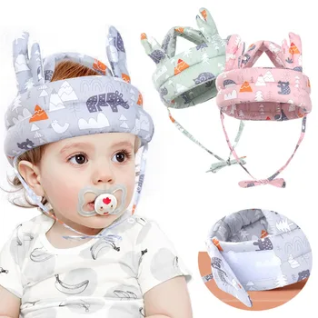 Детская шапочка для малышей, защитная шапочка от столкновений, детский защитный шлем, Мягкая Удобная защита головы, регулируемая