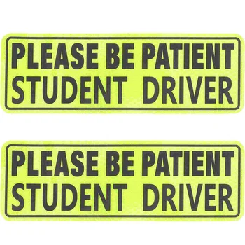 2 Шт Автомобильные наклейки Наклейка для практикующего водителя На окно Новичка Красная Рамка, Напоминающая студента ПВХ