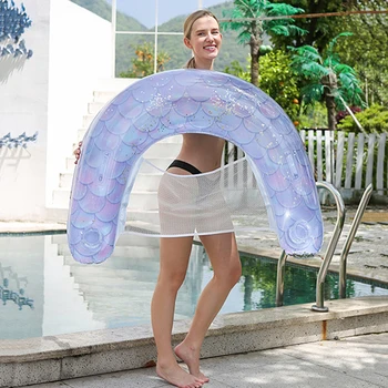 U-образный шезлонг Плавающие Игрушки Портативный Надувной Гамак из ПВХ Прочные Складные Удобные Аксессуары для бассейна