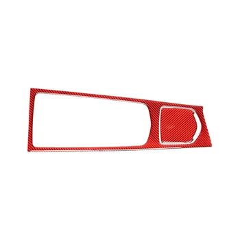 Наклейка с отделкой центральной мультимедийной панели из углеродного волокна красного цвета для 2010-2016 LHD