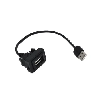Крепление панели с заподлицо расположенным портом приборной панели USB для Toyota Current Outlet USB Socket 2.0 Port Panel Extension Cable Adapter