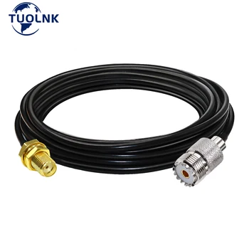 Соединительный кабель SMA-UHF RG58 SMA с гнездовым разъемом PL259, Удлинительный кабель SO239 -SMA RF, Коаксиальный кабель-адаптер 30 см 50 см 1 М 5 М
