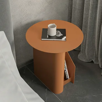 Черная прикроватная тумбочка, современный металлический обеденный стол, креативная прикроватная тумбочка, приставной столик для дивана, роскошный маленький стул