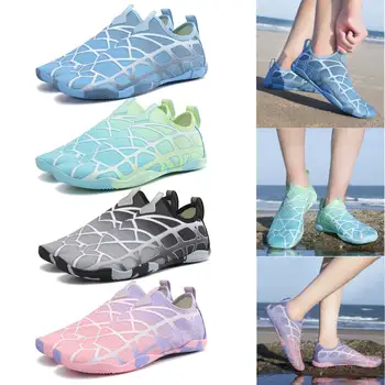 Водная обувь, носки для плавания, летняя водная обувь, Пляжные сандалии на плоской подошве, нескользящие носки-тапки, Тапочки для женщин и мужчин