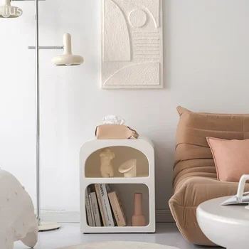 Итальянский прикроватный столик Wind, прикроватная тумбочка для спальни, Современный небольшой шкаф в кремовом стиле, Белый шкаф для дивана в гостиной, Боковой шкаф для дивана