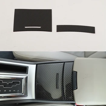 Наклейки на крышку ящика для хранения центральной консоли автомобиля из углеродного волокна для Chrysler 300C 2004-2009 Для зарядного устройства 2006-2010 Аксессуар для интерьера