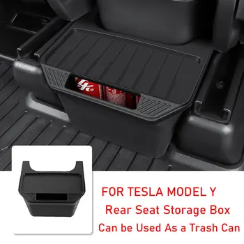 Для Tesla Model Y Ящик для хранения заднего центрального управления, автомобильная консоль в стиле TPE, Органайзер для аксессуаров Tesla Model Y