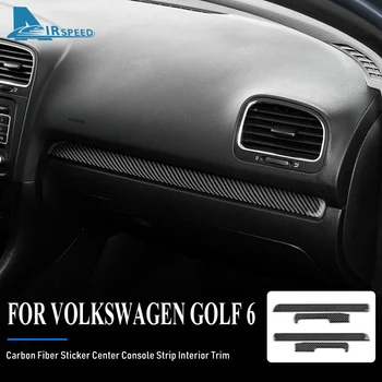 Наклейка AIRSPEED LHD RHD Из Углеродного Волокна для Volkswagen VW Golf 6 GTI MK6 2008-2013 Аксессуары Полоска Центральной Консоли Внутренняя Отделка