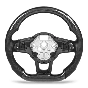 Рулевое колесо из углеродного волокна, рулевое колесо из перфорированной кожи Nardo серого цвета для GLI R GTD