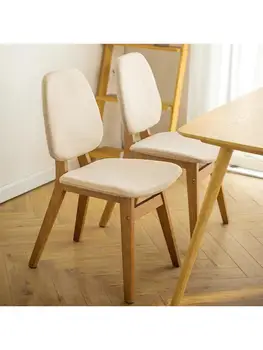 Простой ресторанный стул, стул для лаунж-кафе, модный креативный обеденный стул, табурет из массива дерева в скандинавском стиле для дома