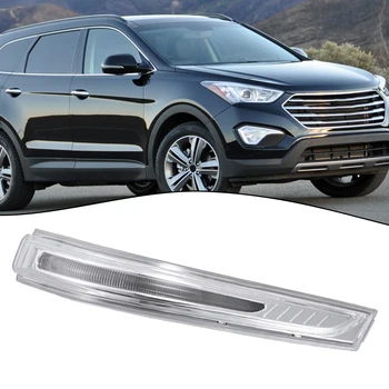 Крышка указателя поворота для Hyundai Santa Fe 2013-2015 Прозрачное светодиодное крыло, дверной зеркальный индикатор, Аксессуары для левого переднего фонаря