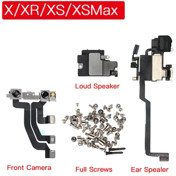 Гибкий кабель динамика для наушников фронтальной камеры для iPhone X XR XS Max Все винты Запасные части для громкоговорителей