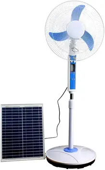 Солнечная вентиляторная система - вентилятор на солнечной энергии (16 лопастей), светодиодная подсветка, солнечная панель мощностью 15 Вт, USB-порт, поставляется с преобразователем мощности