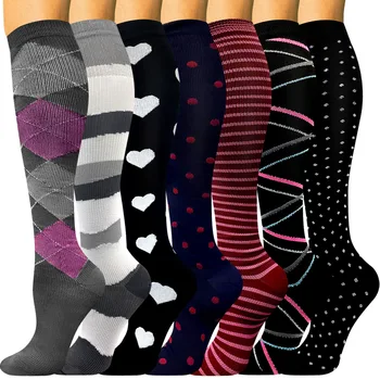 Герметичные носки для мужчин и женщин, 7 пар спортивных носков для фитнеса, компрессионные спортивные носки