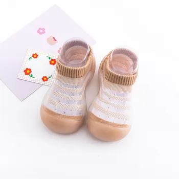 Обувь для младенцев и малышей Выдалбливают Дышащие носки Обувь на мягкой подошве Нескользящая Износостойкая Обувь для малышей, обувь для девочек, Размер 2
