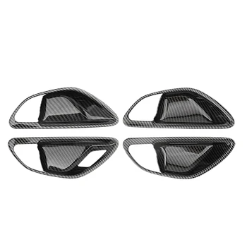 Накладка Крышки Чаши Дверной Ручки Автомобиля из Углеродного Волокна для Mercedes Benz C E GLC Cl W205 X253 GLC260L E3000L C200L 2015-2021