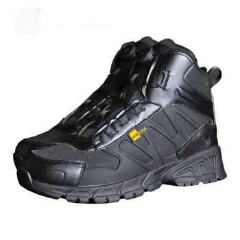 Уличная износостойкая нескользящая обувь, боевые тренировочные тактические военные ботинки, мужские демисезонные охотничьи альпинистские высокие ботинки