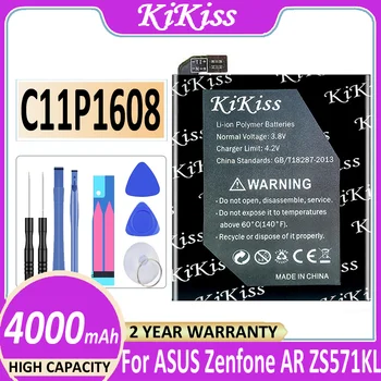 4000 мАч KiKISS Для ASUS C11P1608 Аккумулятор для телефона ASUS Zenfone AR ZS571KL A002 A002A Batteria + Подарочные Инструменты