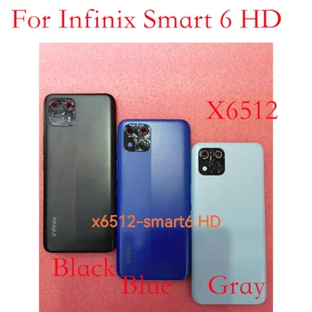 Для Infinix Smart 6 HD X6512 Hot 12 Play X6816 Задняя Крышка Батарейного Отсека Корпус Задняя Задняя Крышка Корпус Запасные Части Для корпуса С Объективом