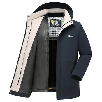 Высококачественная осенне-зимняя мужская куртка со съемной внутренней подкладкой, утепленная флисом, ветрозащитная водонепроницаемая ветровка с несколькими карманами