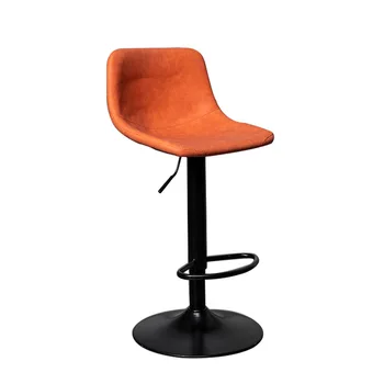 Вращающаяся Современная минималистская спинка, Минималистский табурет, Домашний барный стул, высокий стул из кованого железа, мебель для прилавка