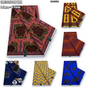 Анкара Африканская Восковая Ткань Гарантированная Настоящая Восковая Ткань В Нигерийском Стиле Pagne Швейное Платье Craft DIY 100% Хлопчатобумажный Материал