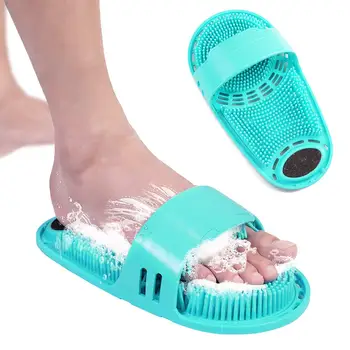 Щетка для ног для ванной Комнаты Силиконовая Массажная тапочка для мытья ног, Отшелушивающая, для мытья ног, Щетки для ванны, Скруббер для душа, инструменты 1ШТ