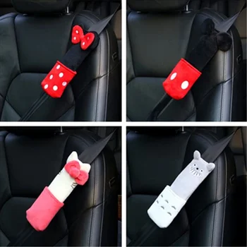 2 шт. Новый креативный мультяшный плечевой ремень безопасности для автомобиля, милый мультяшный детский женский ремень безопасности, плечевой протектор