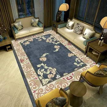 Декор ковров в китайском традиционном стиле Гостиная 200x300 Большой площади, декор ковров В спальне, противоскользящие коврики для пола на кухне, легкая чистка