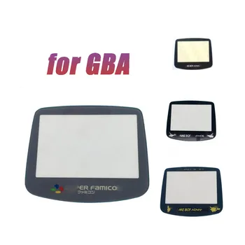 Замена для игровой консоли Game Boy Advance GBA стеклянной зеркальной панели с цветным рисунком, лицевой рамки, защитной пленки для экрана.