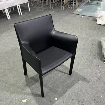 Дизайнерский Одноместный черный стул для гостиной с расслабленной рукой Минималистичный Скандинавский Ленивый стул для гостиной в стиле Ретро Удобная мебель для дома салона Fauteuil