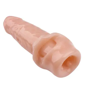 Мягкий силиконовый удлиненный утолщенный презерватив для пениса с фиксатором в виде кольца в мошонке, задержка семяизвержения, секс-игрушки для увеличения члена для мужчин
