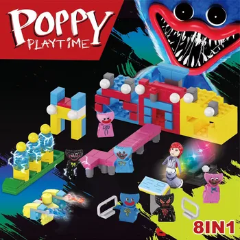 Pobbyed Playtime Game Строительные блоки, 8 кукол, фигурки, кирпичи, игрушки, Рождественские подарки для детей, детские наборы